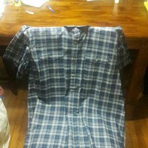 Blue APT.9 short sleeve button up shirt